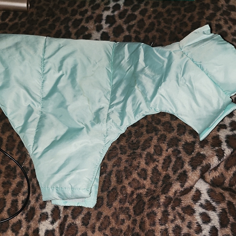 Light Blue Quilted Dog Jacket